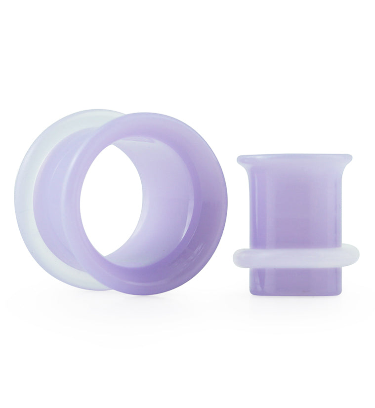 Lavender Glass Single Flare Tunnels