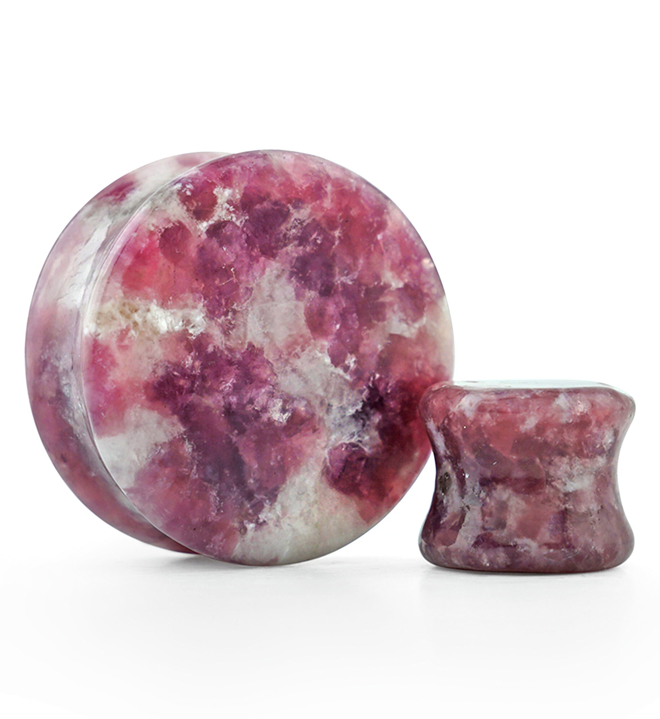 Lepidolite Double Flare Stone Plugs