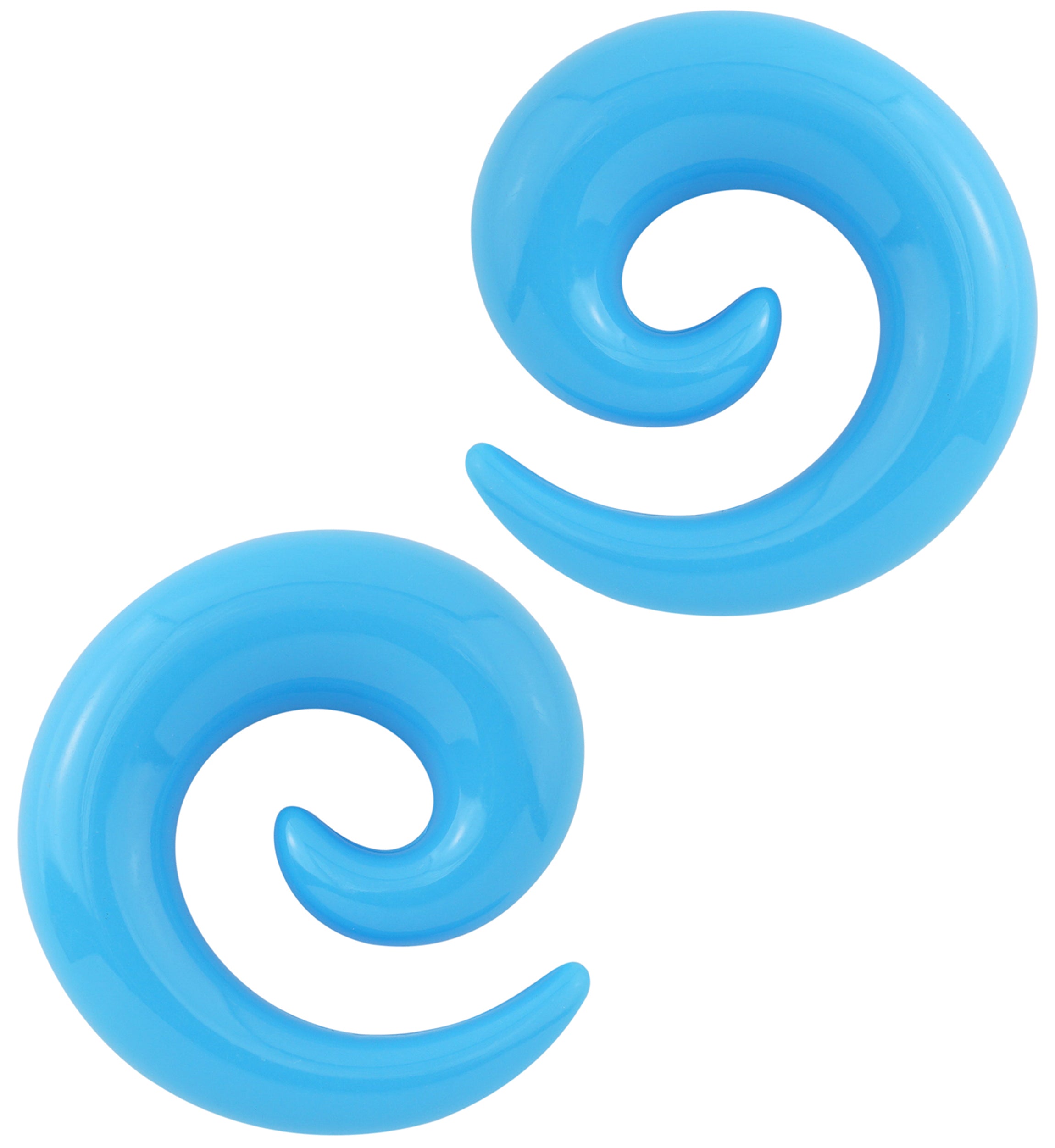 Light Blue Acrylic Spirals