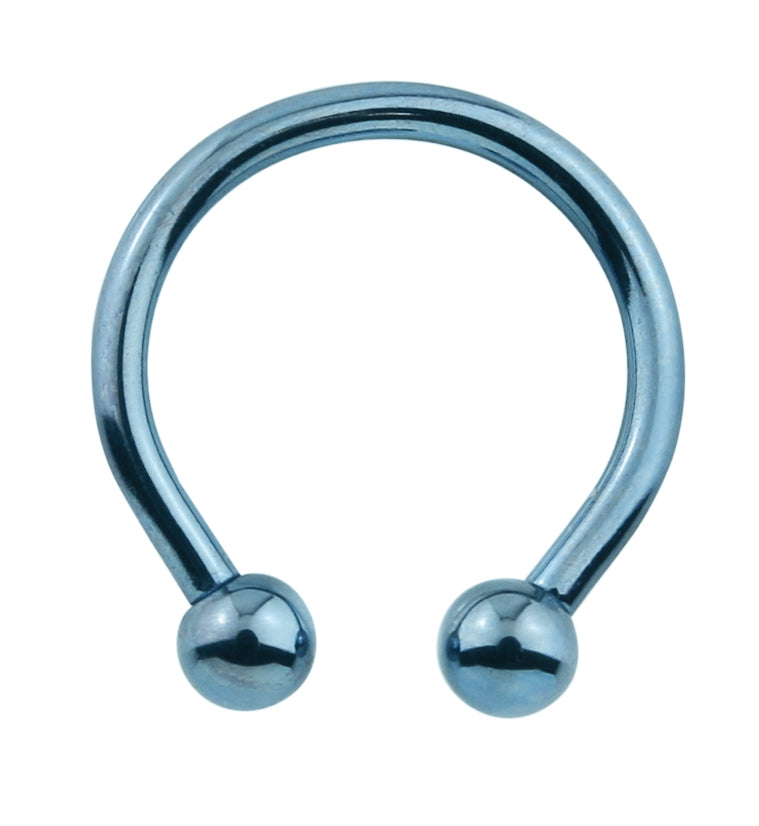 Light Blue Titanium Circular Barbells