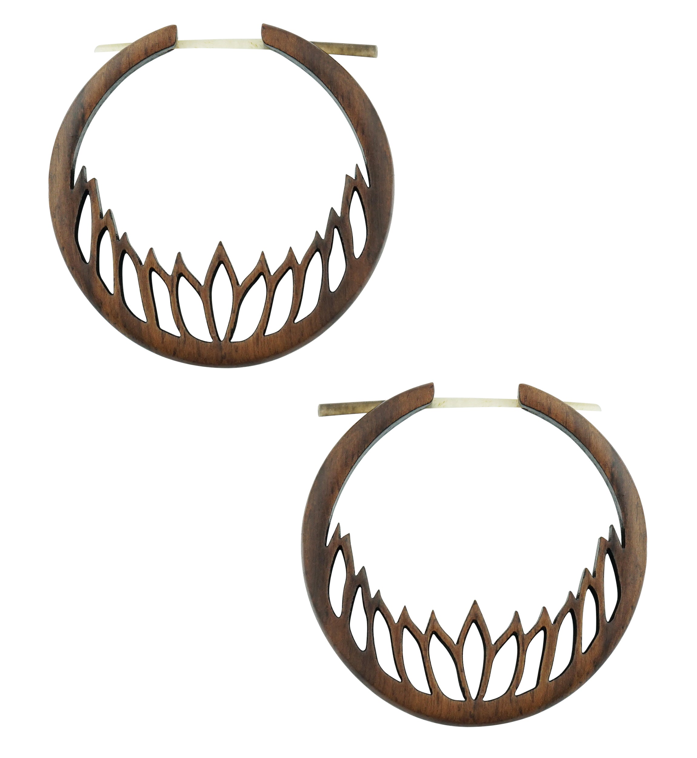 Loom Hoop Narra Wood Earrings