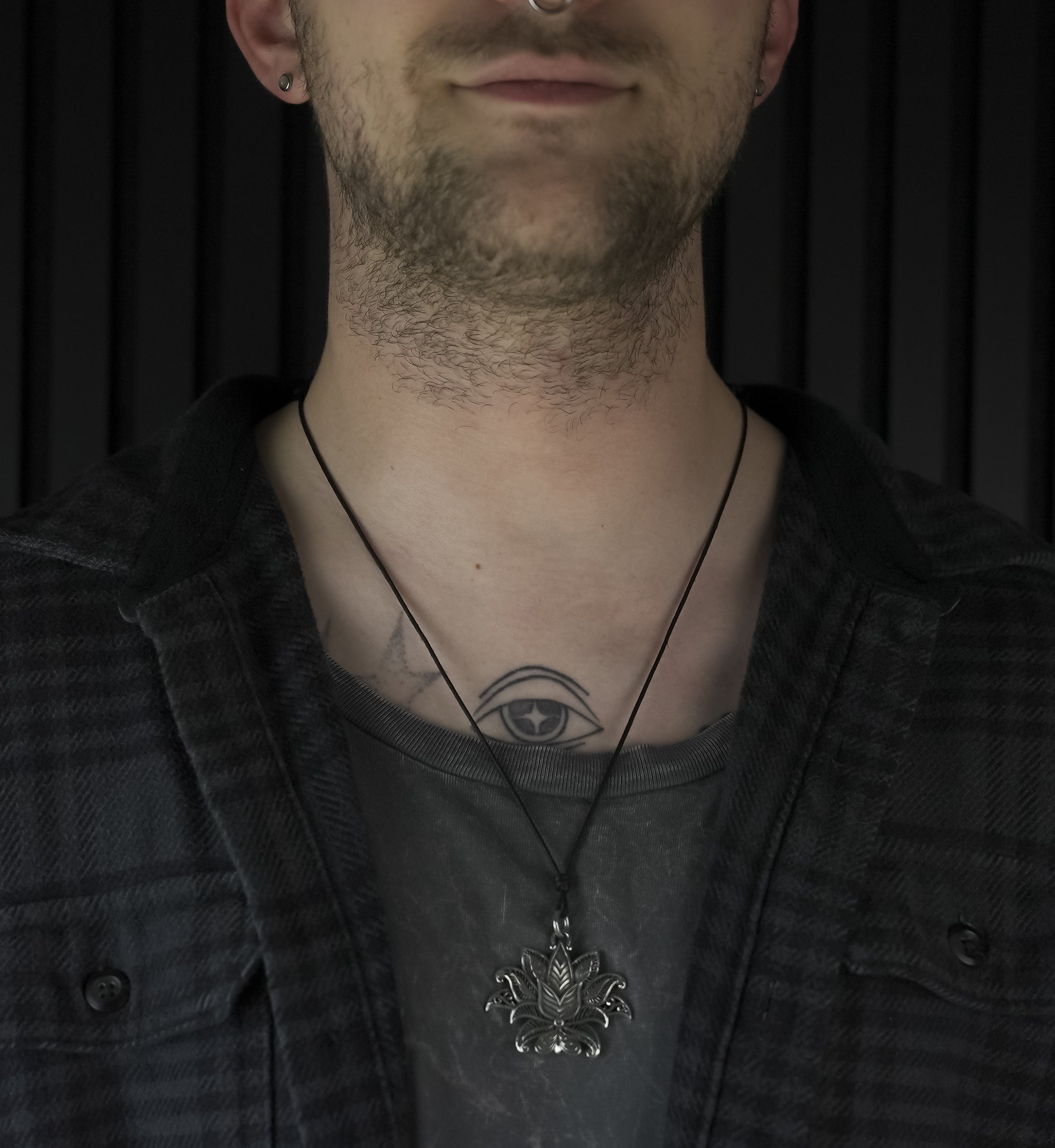 Lotus Flower White Brass Pendant Necklace