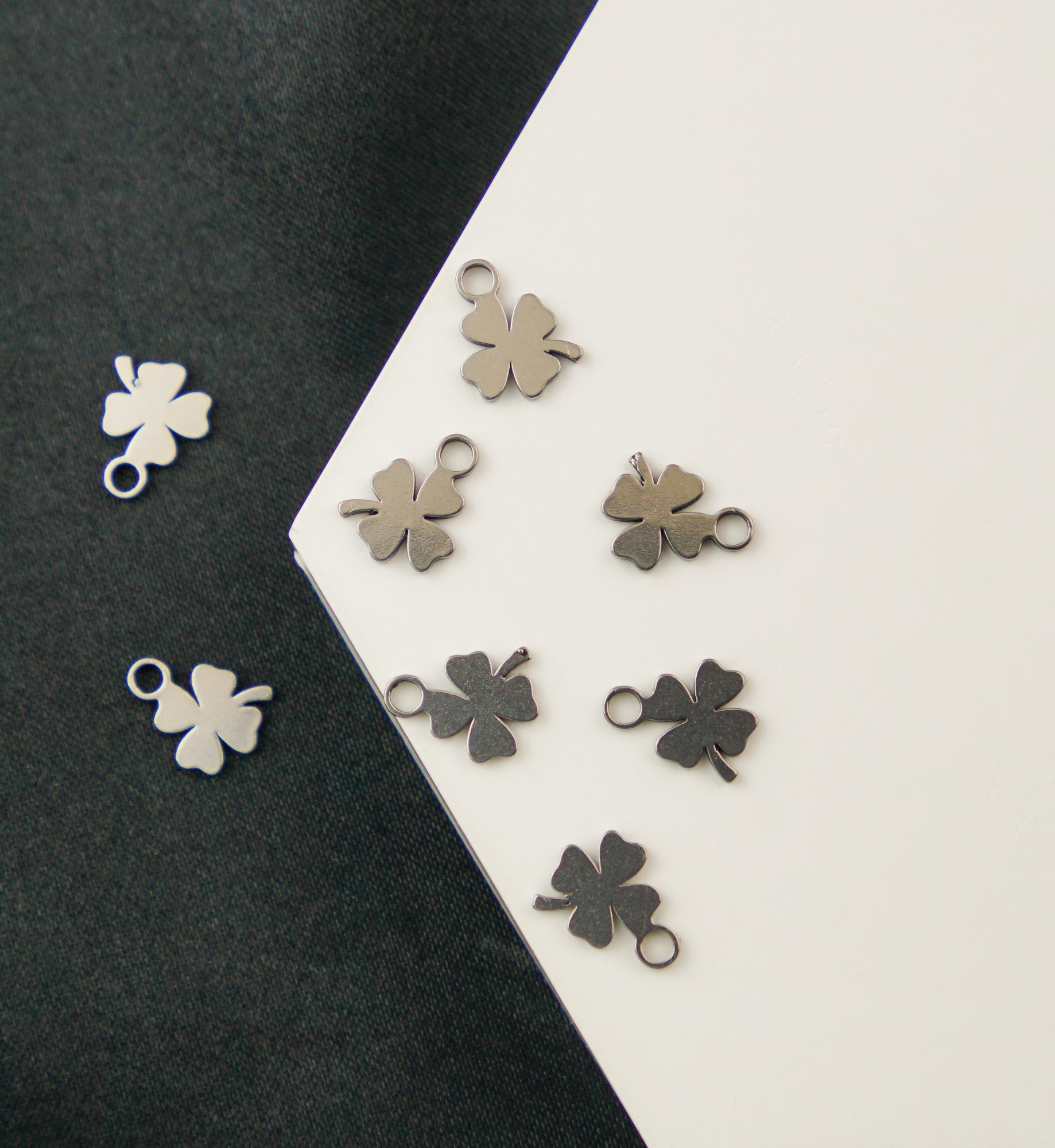 Lucky Clover Stainless Steel Charm