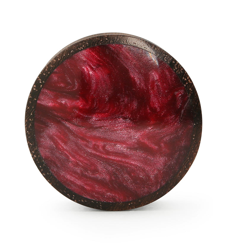 Sono Wood Plugs With Magenta Resin Inlay