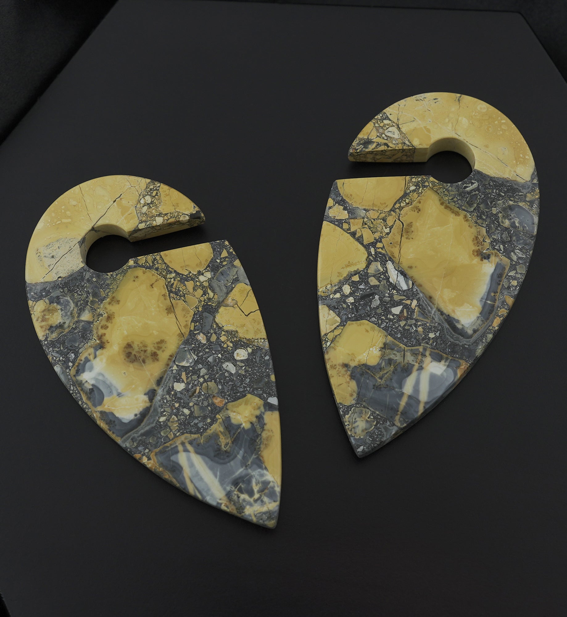 Maligano Jasper Stone Keyhole Ear Weights