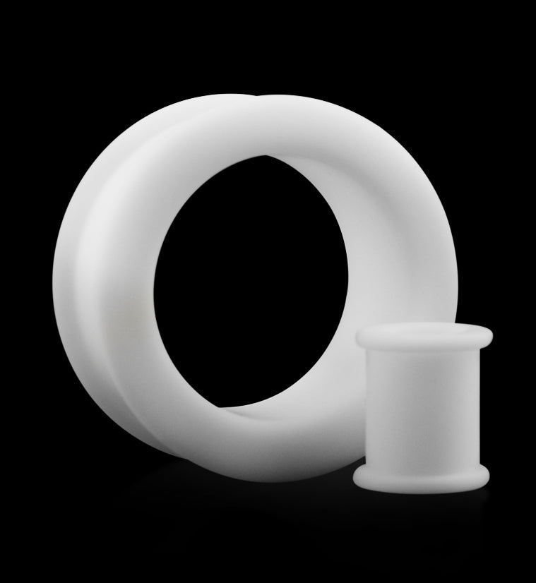 1 Pair Silicone Flesh Tunnel Ear Gauges – Sizes 2g (6mm) To 2" (50mm) Available In Multiple Colors