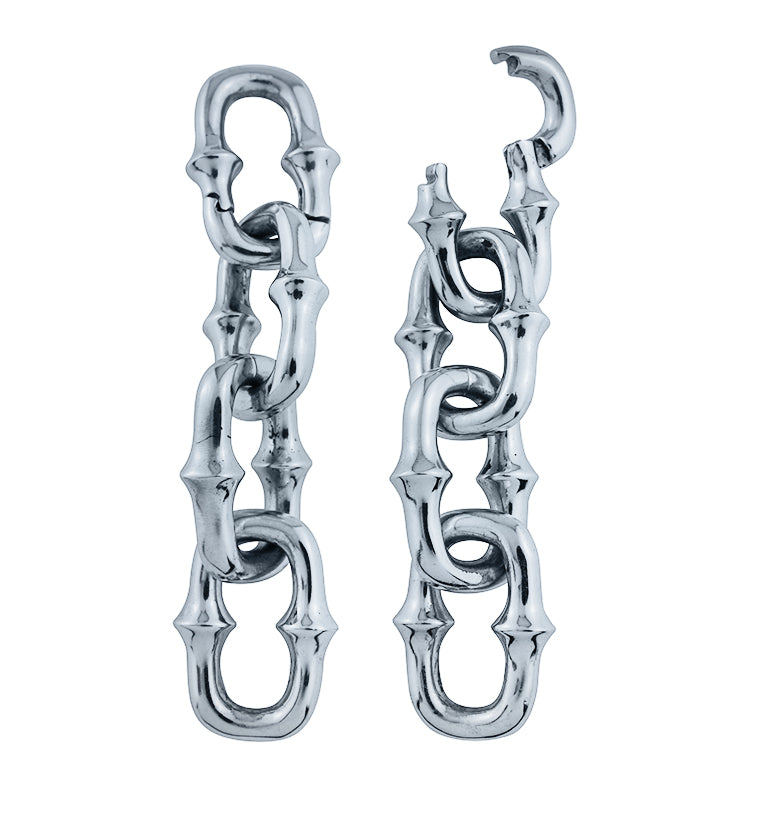 Mini OG Chain Four Link White Brass Ear Weights