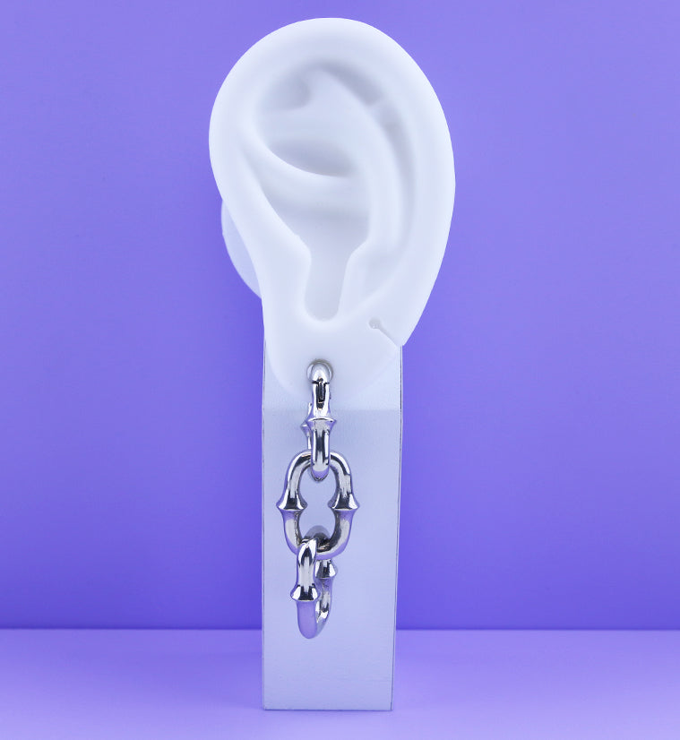 Mini OG Chain Triple Link White Brass Ear Weights