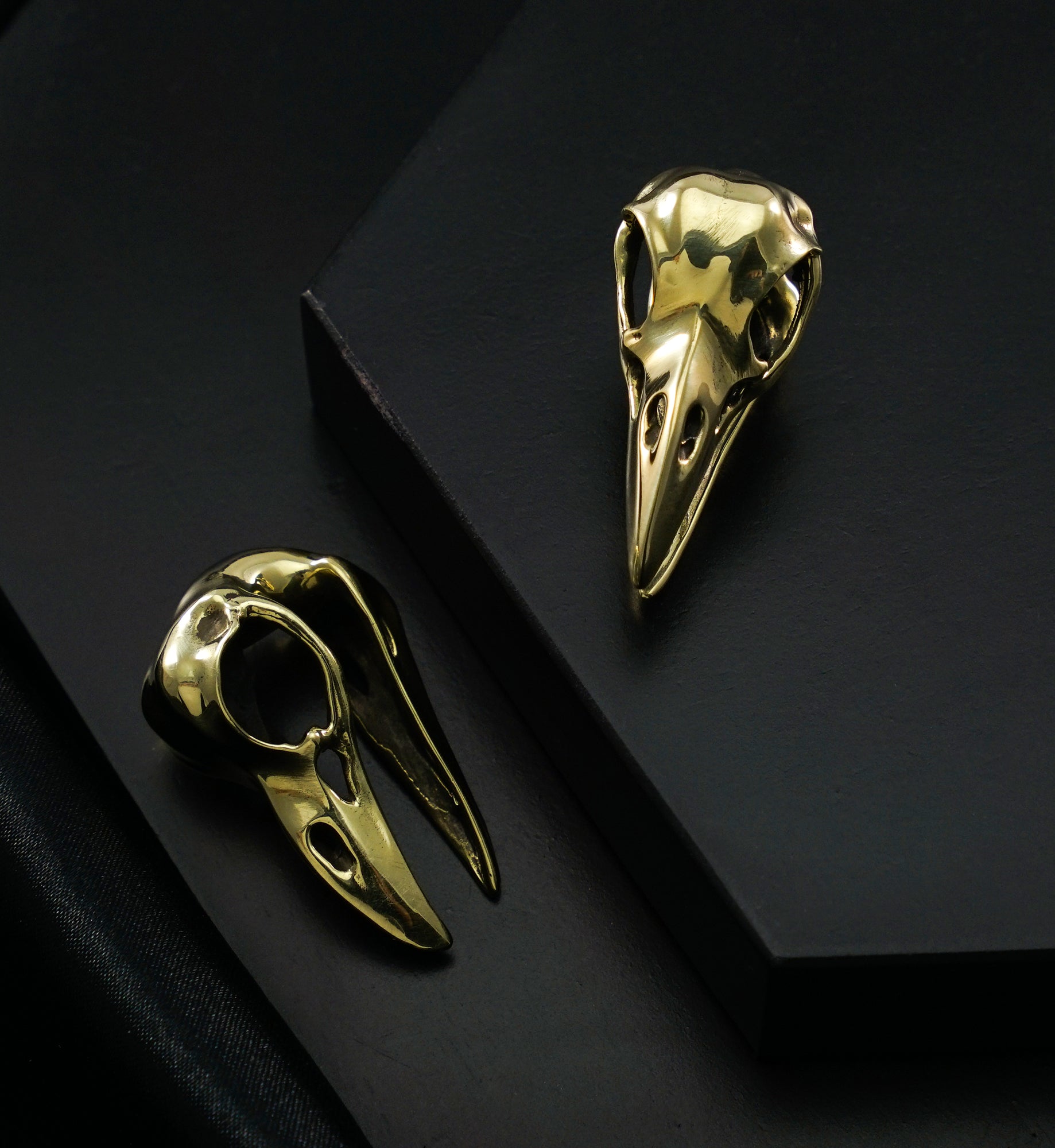 Mini Raven Brass Ear Weights