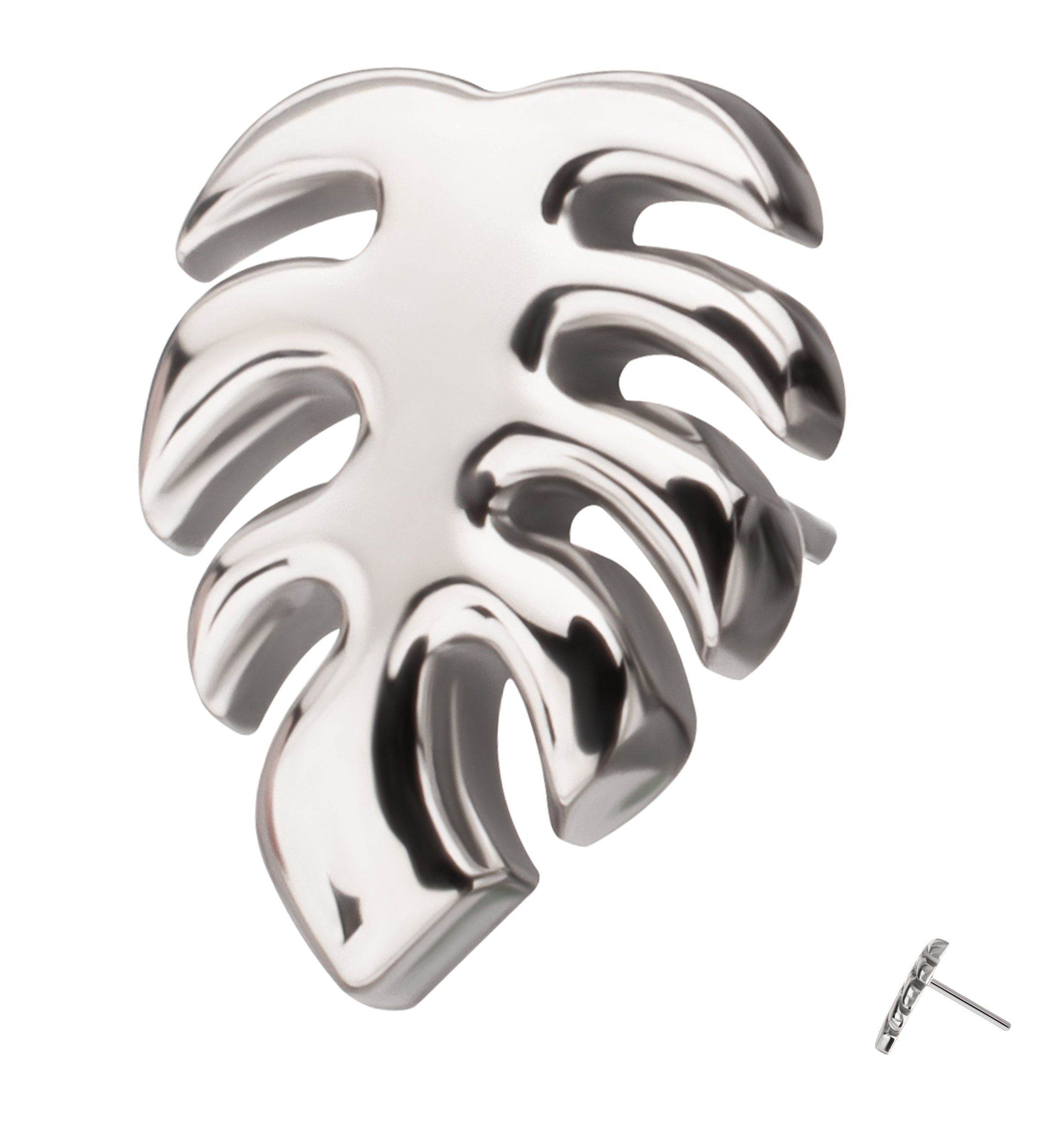 Monstera Leaf Titanium Threadless Top