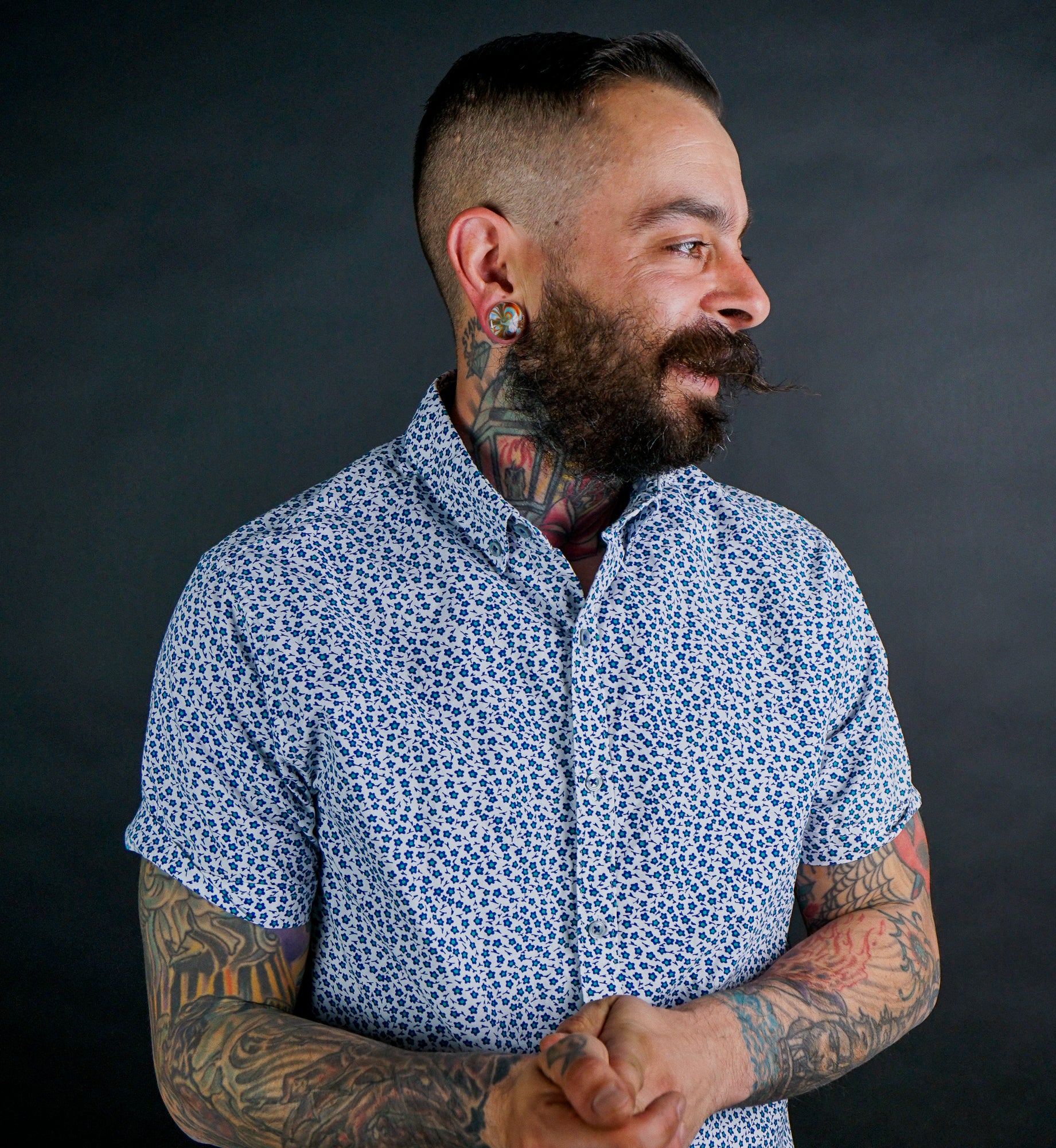 Multi Chroma Swirl Glass Double Flare Plugs