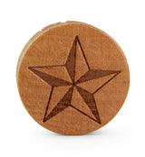 Nautical Star Engraved Wood Plugs