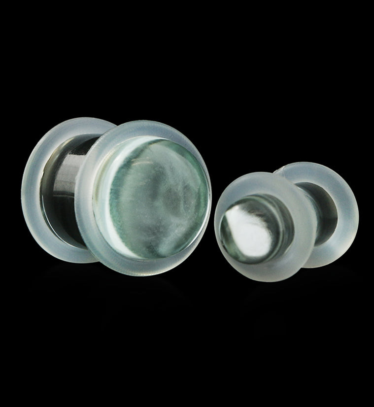 Clear Glass No Flare Plugs