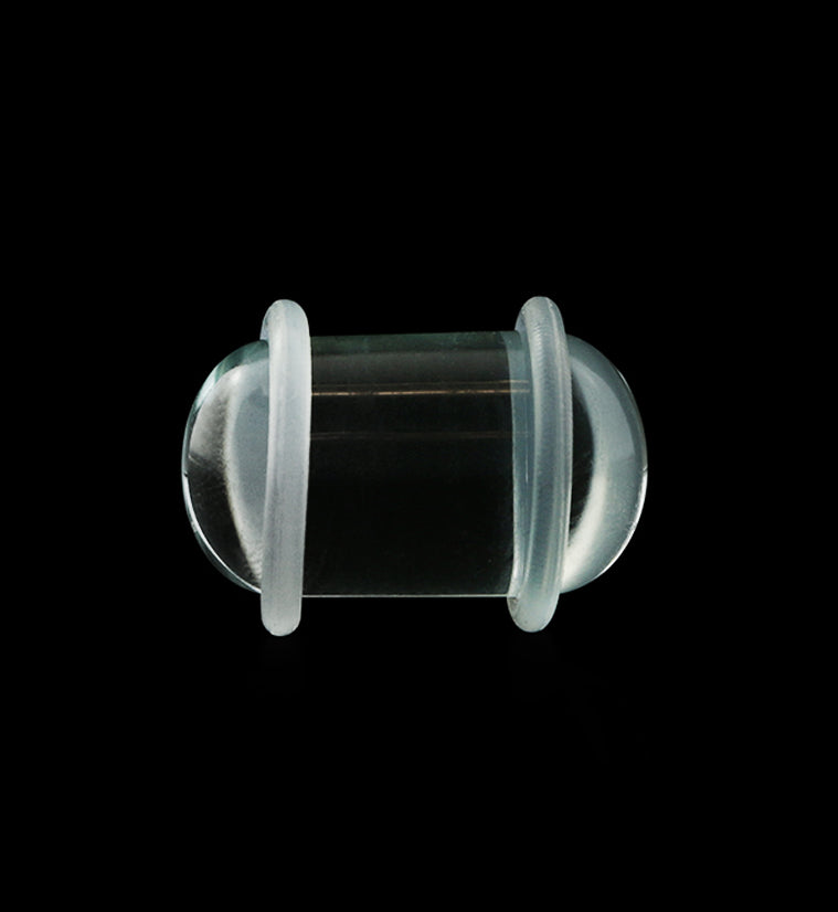 Clear Glass No Flare Plugs