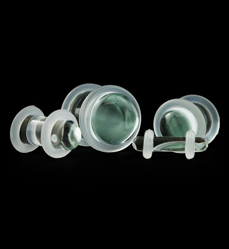 Clear Glass No Flare Plugs