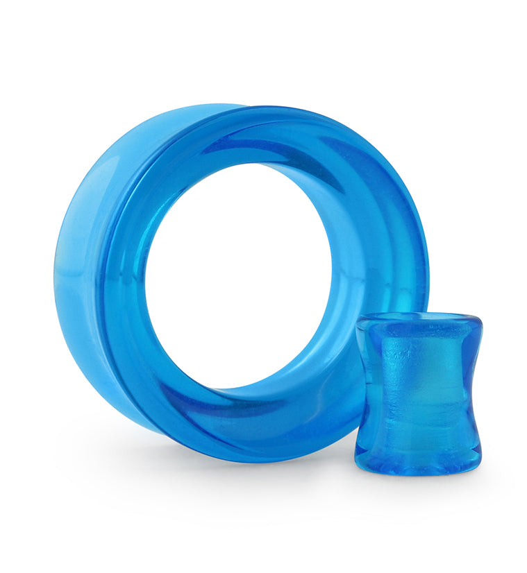 Oceano Blue Glass Tunnel Plugs