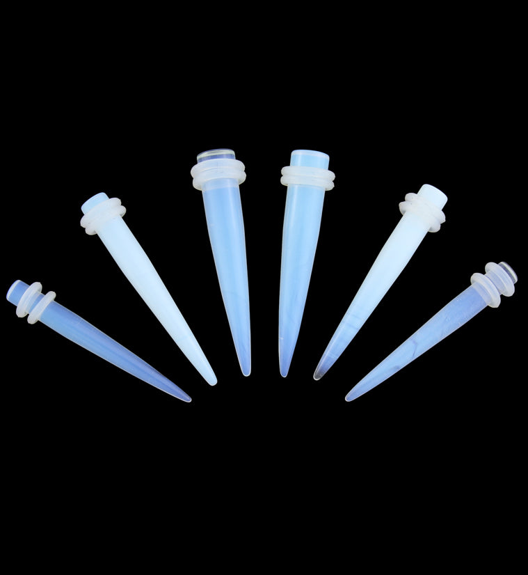 Opalite Glass Ear Taper