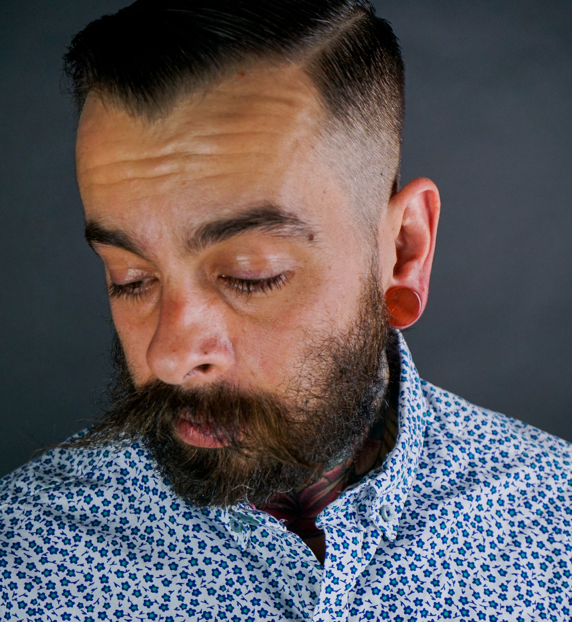 Orange Cat's Eye Glass Plugs