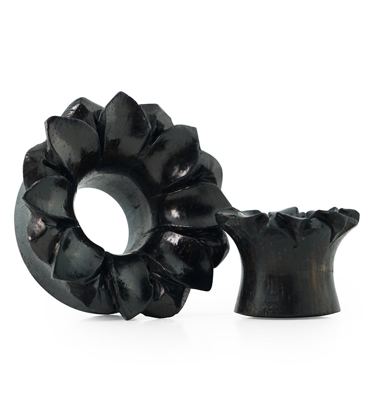 Wooden Lotus Flower Tunnel Plugs