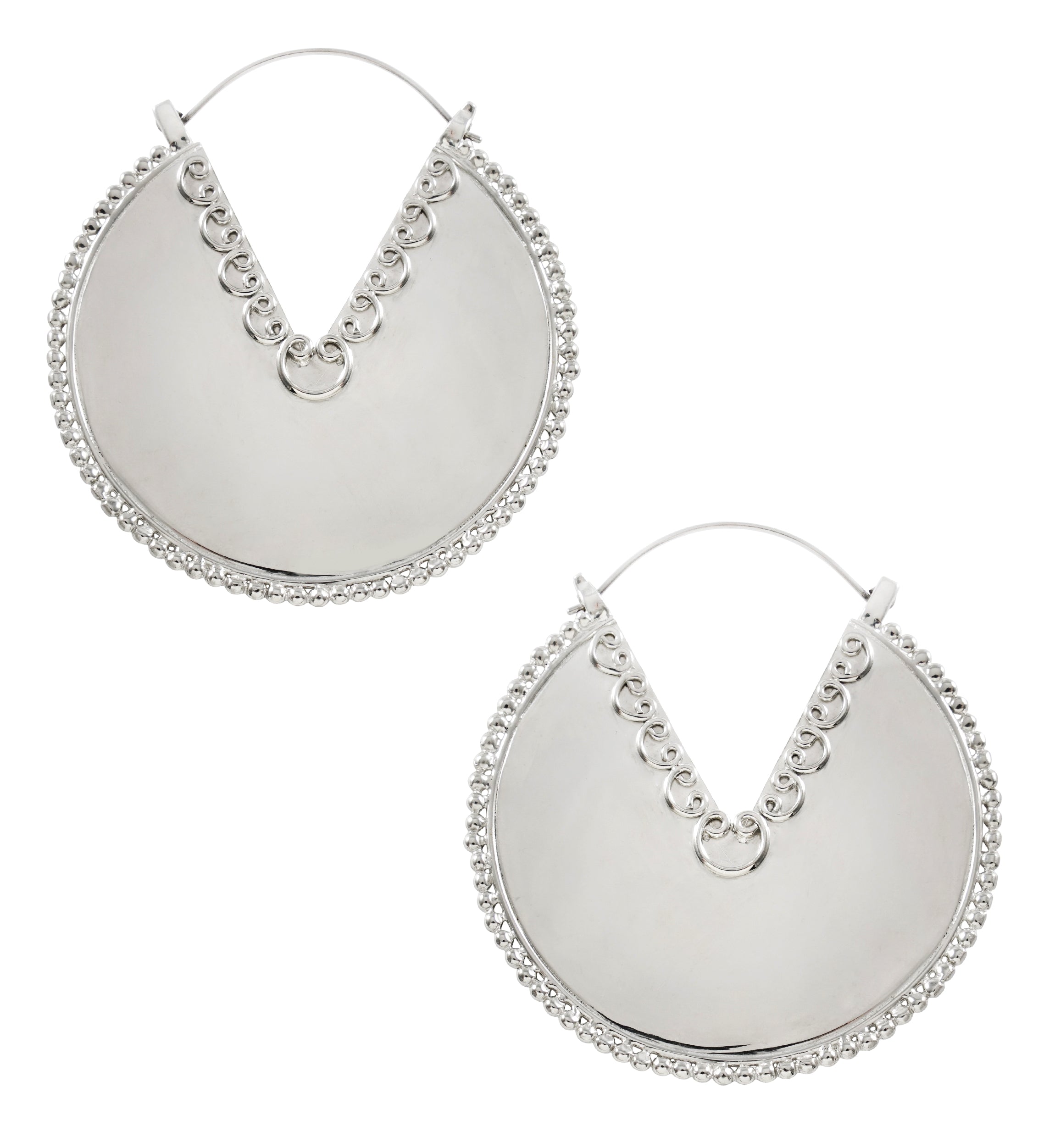 Palisade White Brass Earrings / Weights