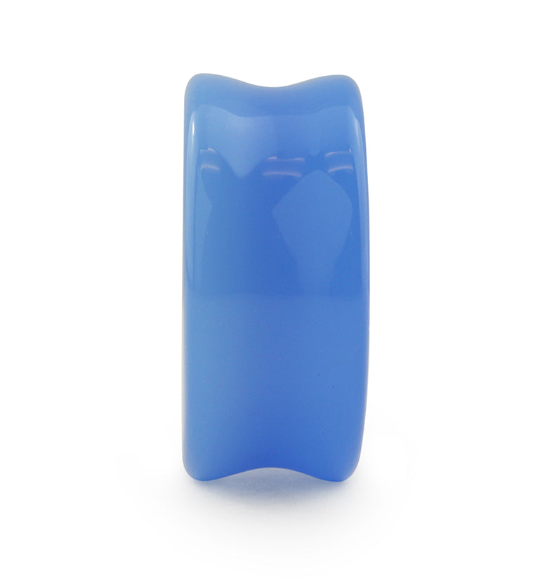 Periwinkle Glass Double Flare Plugs