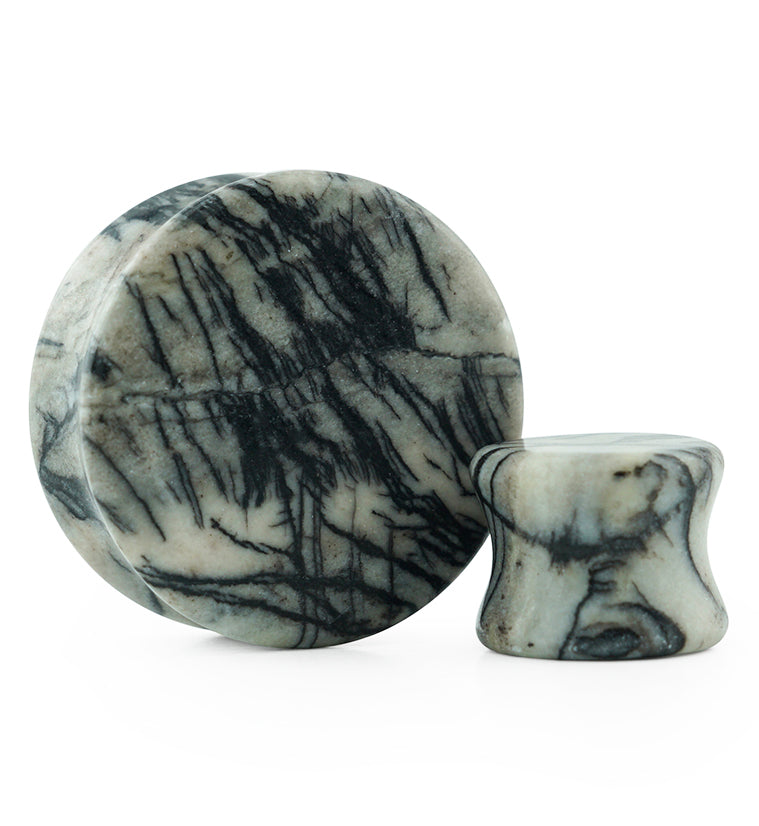 Picasso Jasper Double Flare Stone Plugs