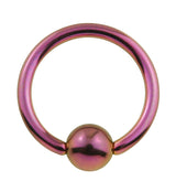 Pink Titanium Captive Ring