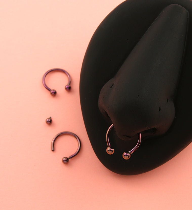 Pink Titanium Circular Barbells