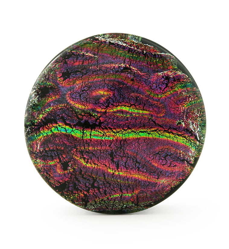 Arcadia Pink & Purple Dichroic Glass Plugs