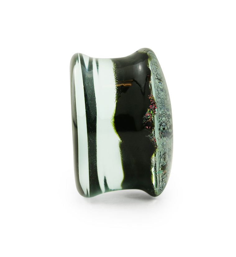 Arcadia Pink & Purple Dichroic Glass Plugs