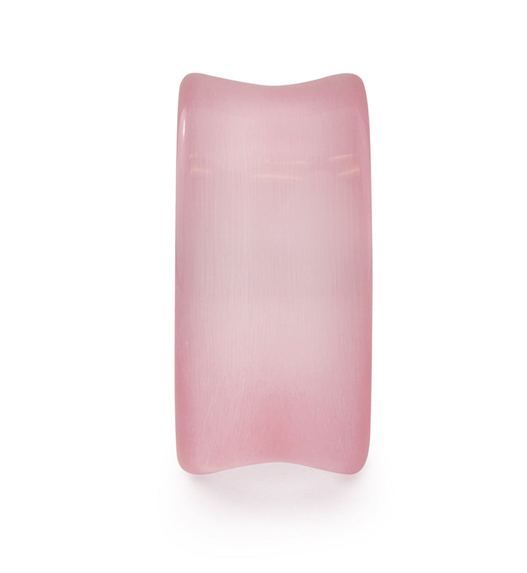 Pink Cat's Eye Glass Tunnel Plugs