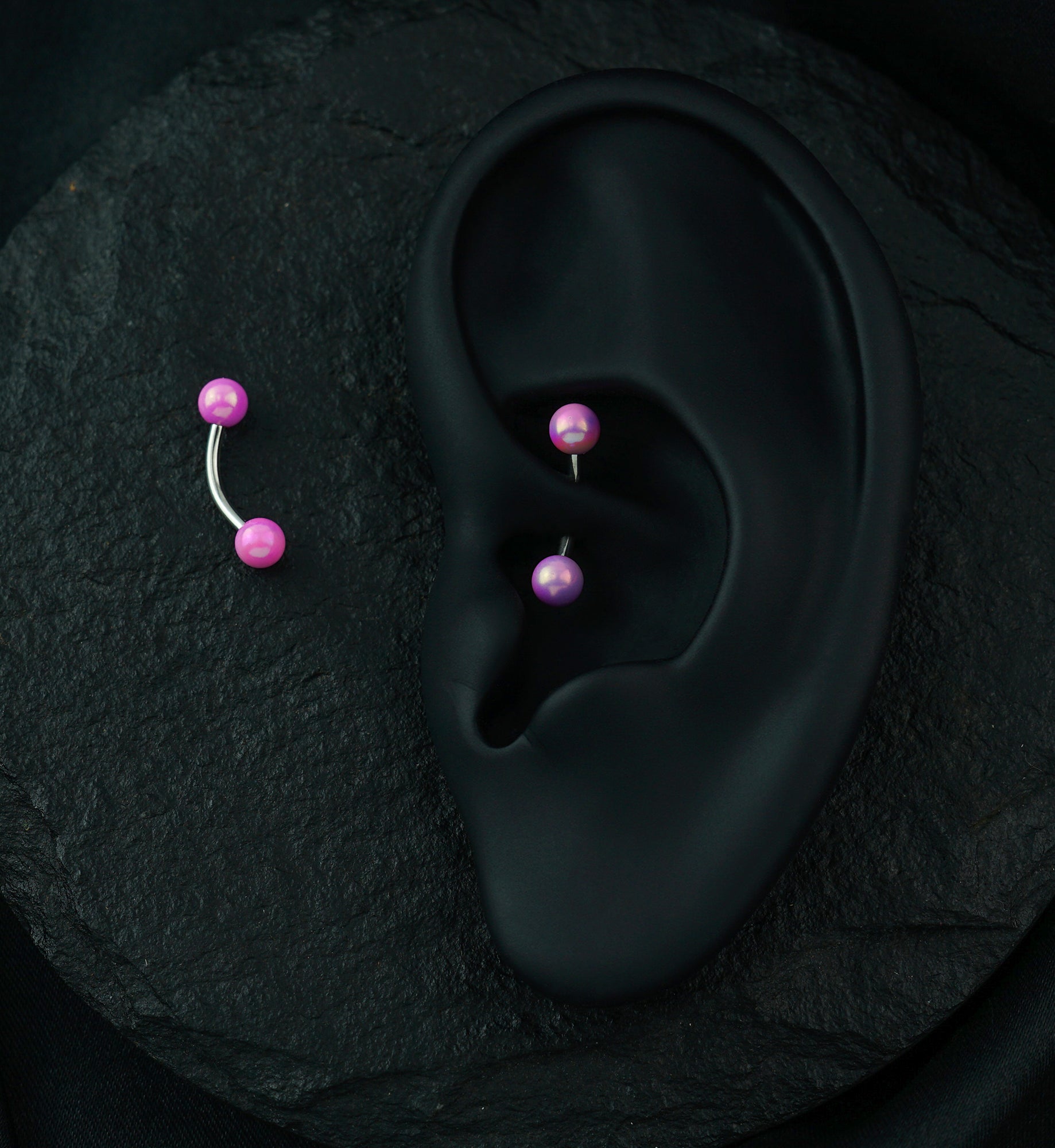 Pink Ory Stainless Steel Curved Barbell