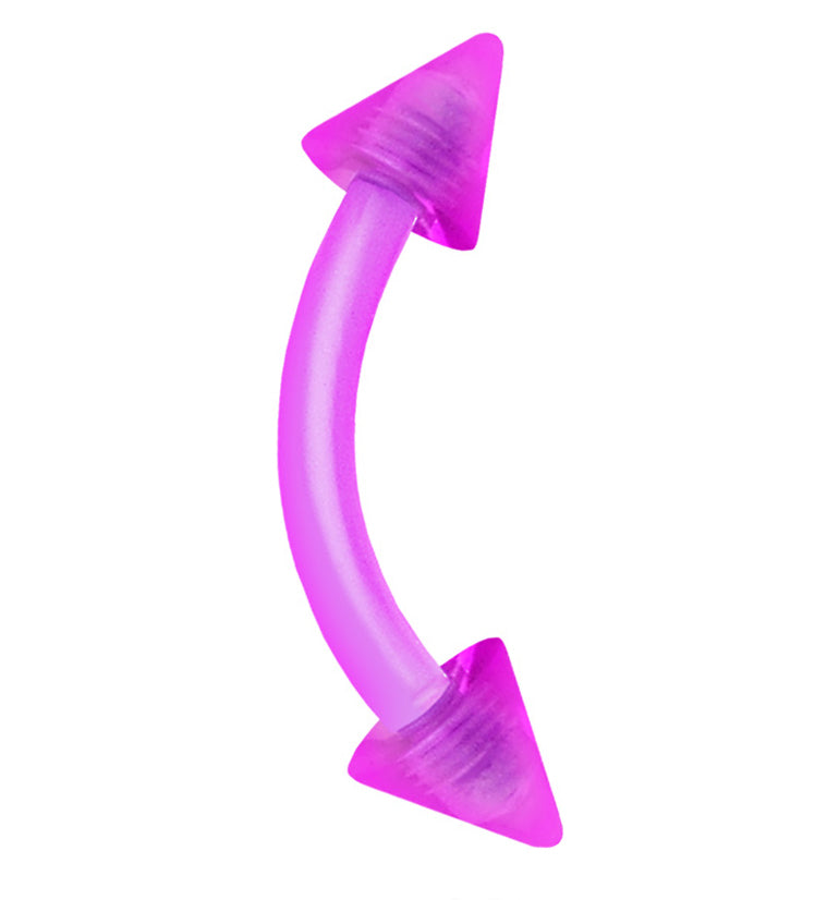 Acrylic Color Spike Curved Barbell