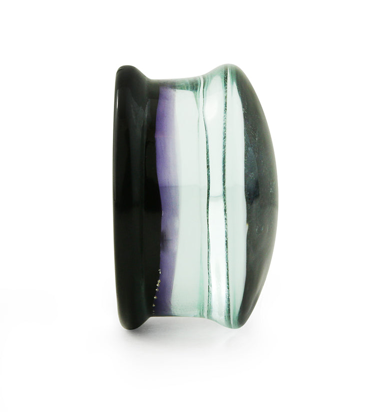 Purple Dichroic Glass Plugs