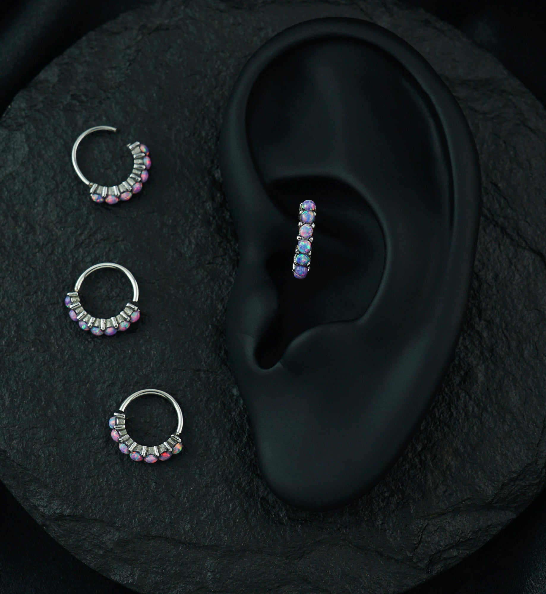 Purple Opal Septenary Seamless Ring