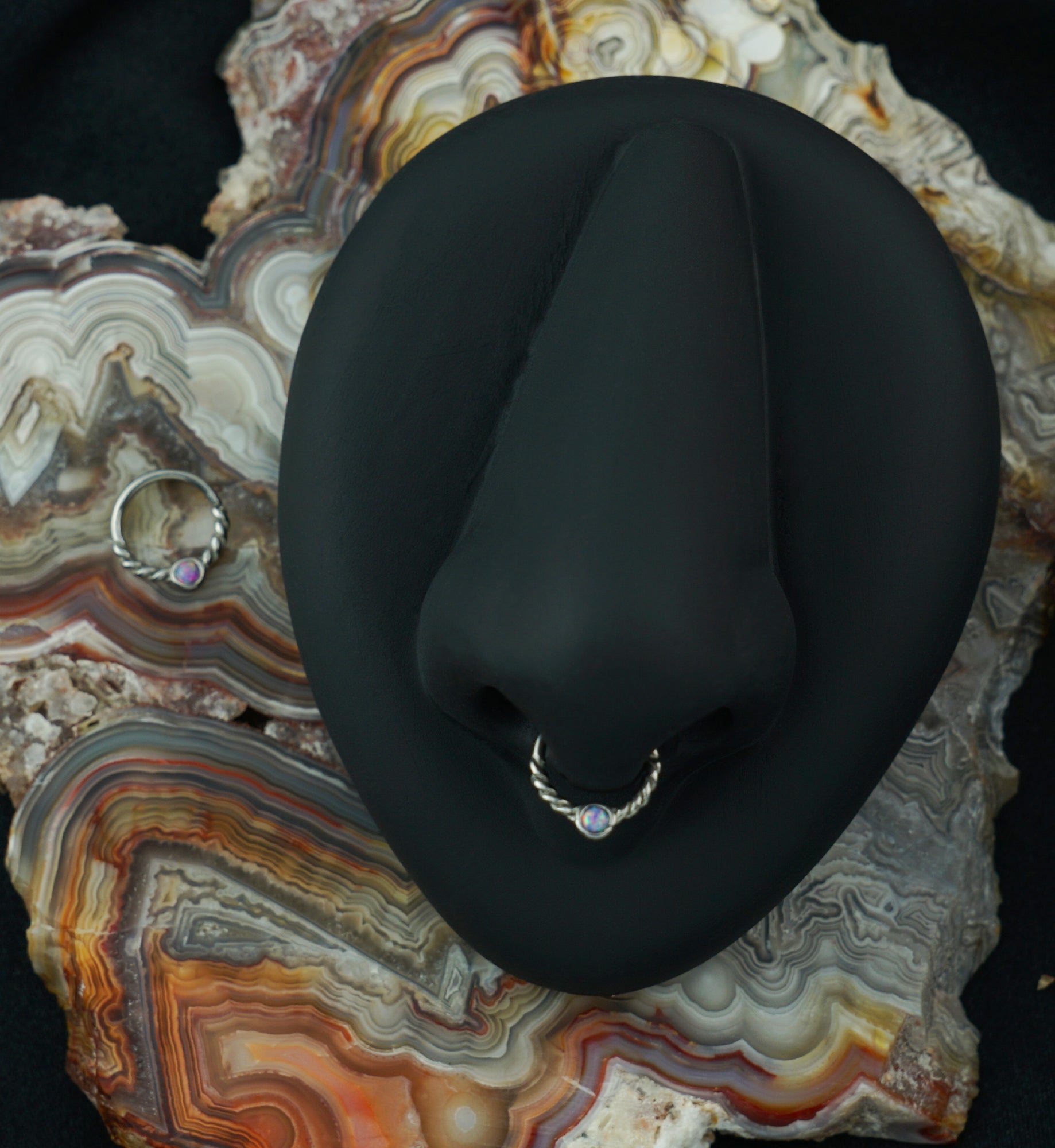 Purple Opalite Twine Seamless Ring