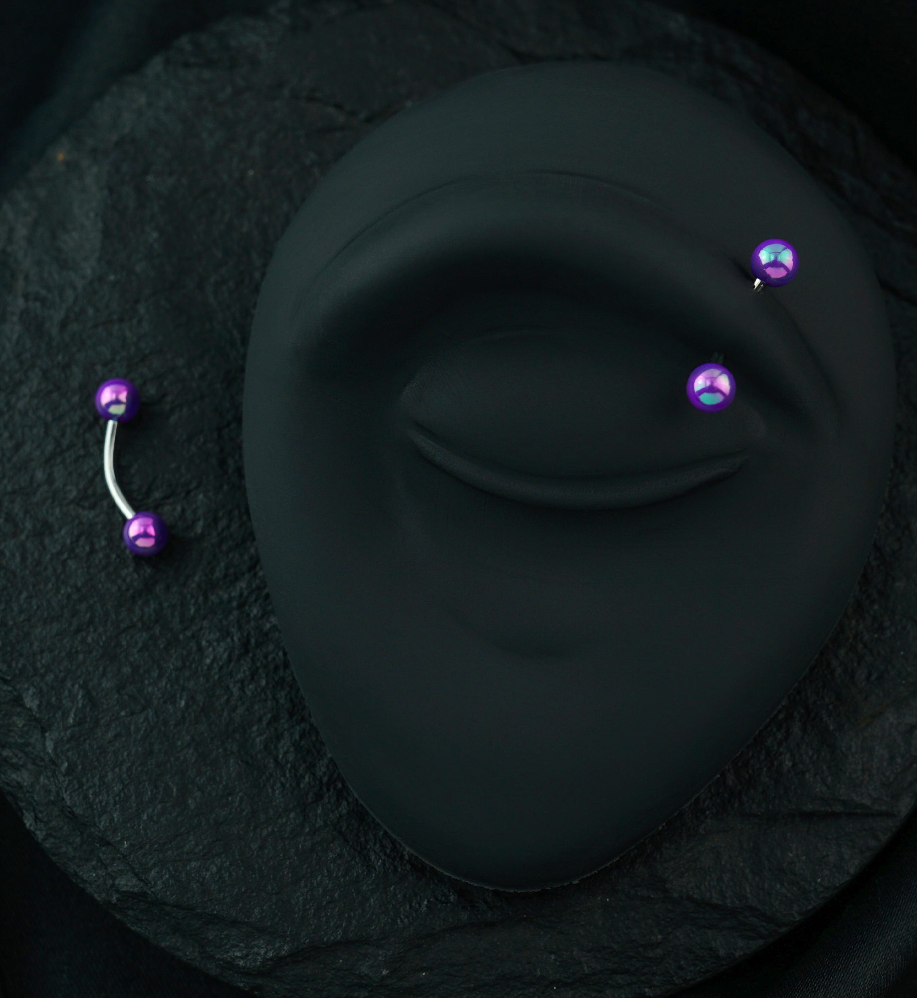 Purple Ory Stainless Steel Curved Barbell