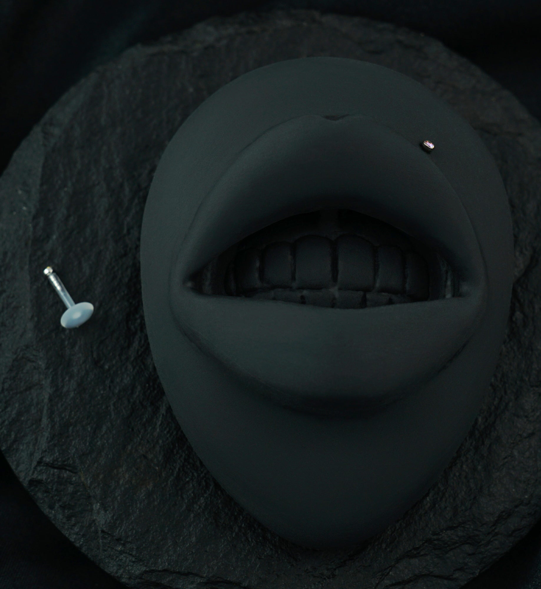 Push Top Rainbow Aurora CZ Labret