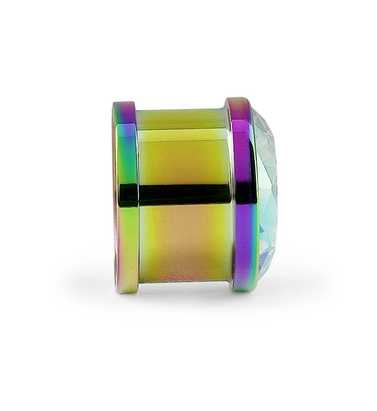 Rainbow Aurora Gem Stainless Steel Plugs