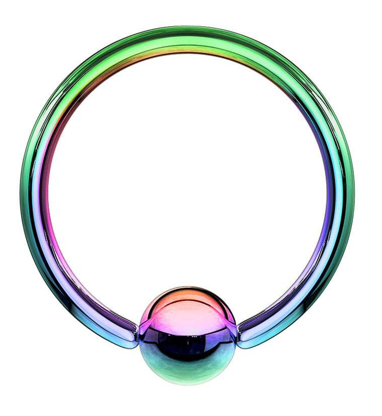 Rainbow Captive Bead Ring