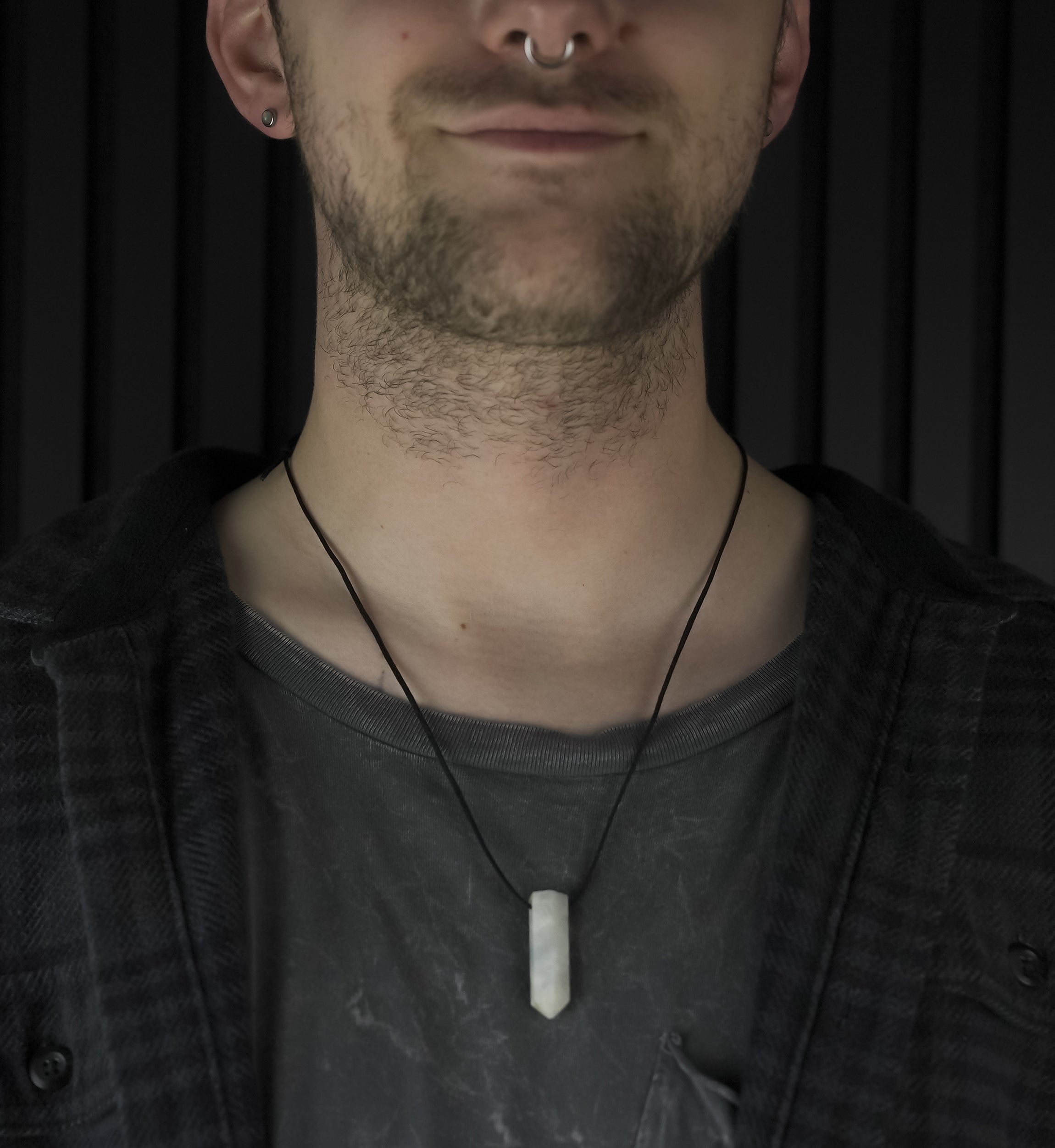 Rainbow Moonstone Crystal Stone Pendant Necklace