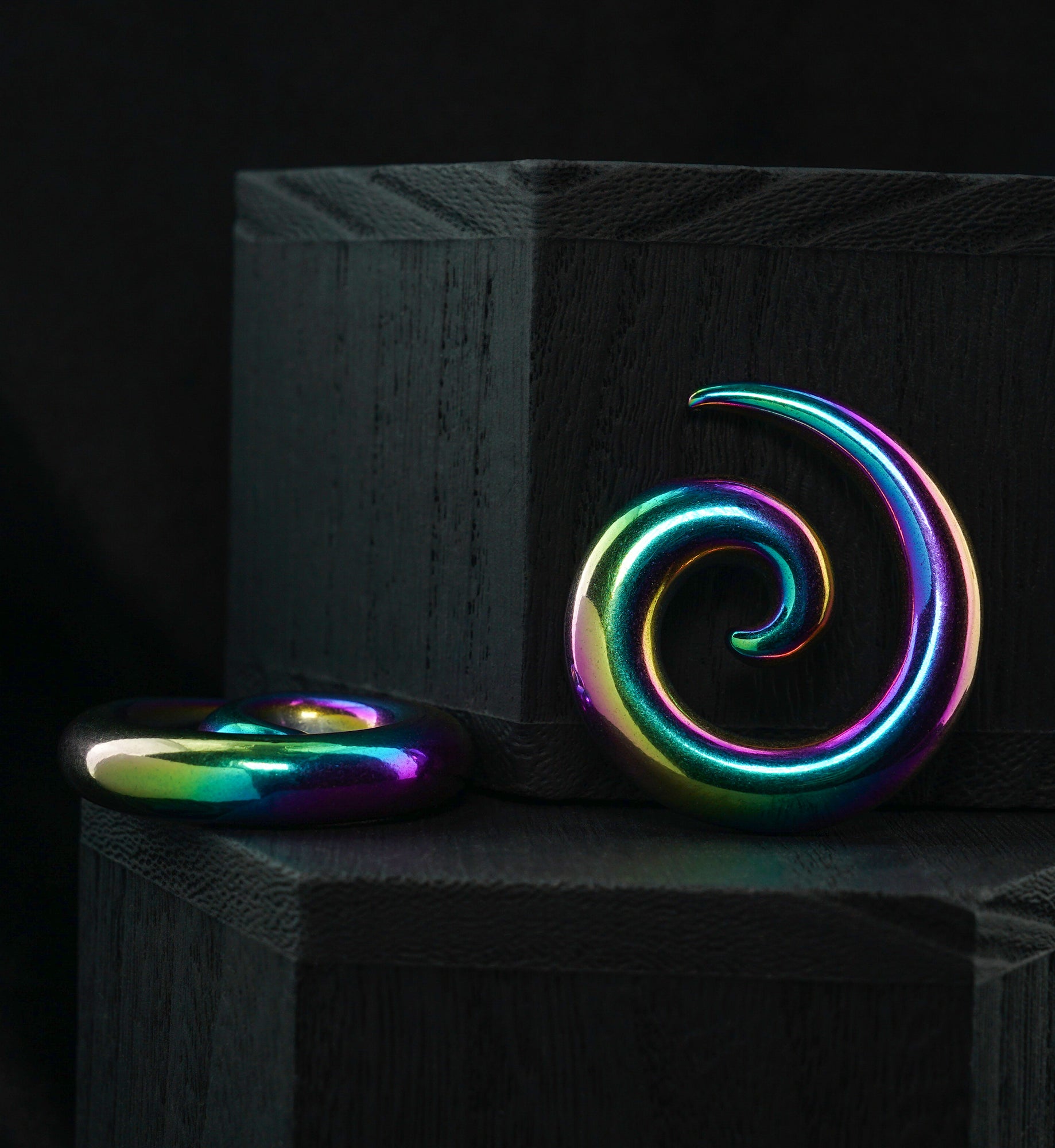 Rainbow PVD Steel Spirals