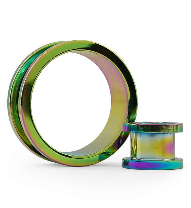 Stainless Steel Rainbow Screw on Tunnels