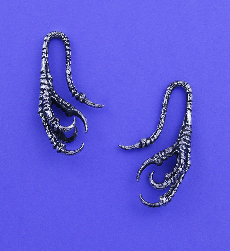 Raven Talons White Brass Ear Weights