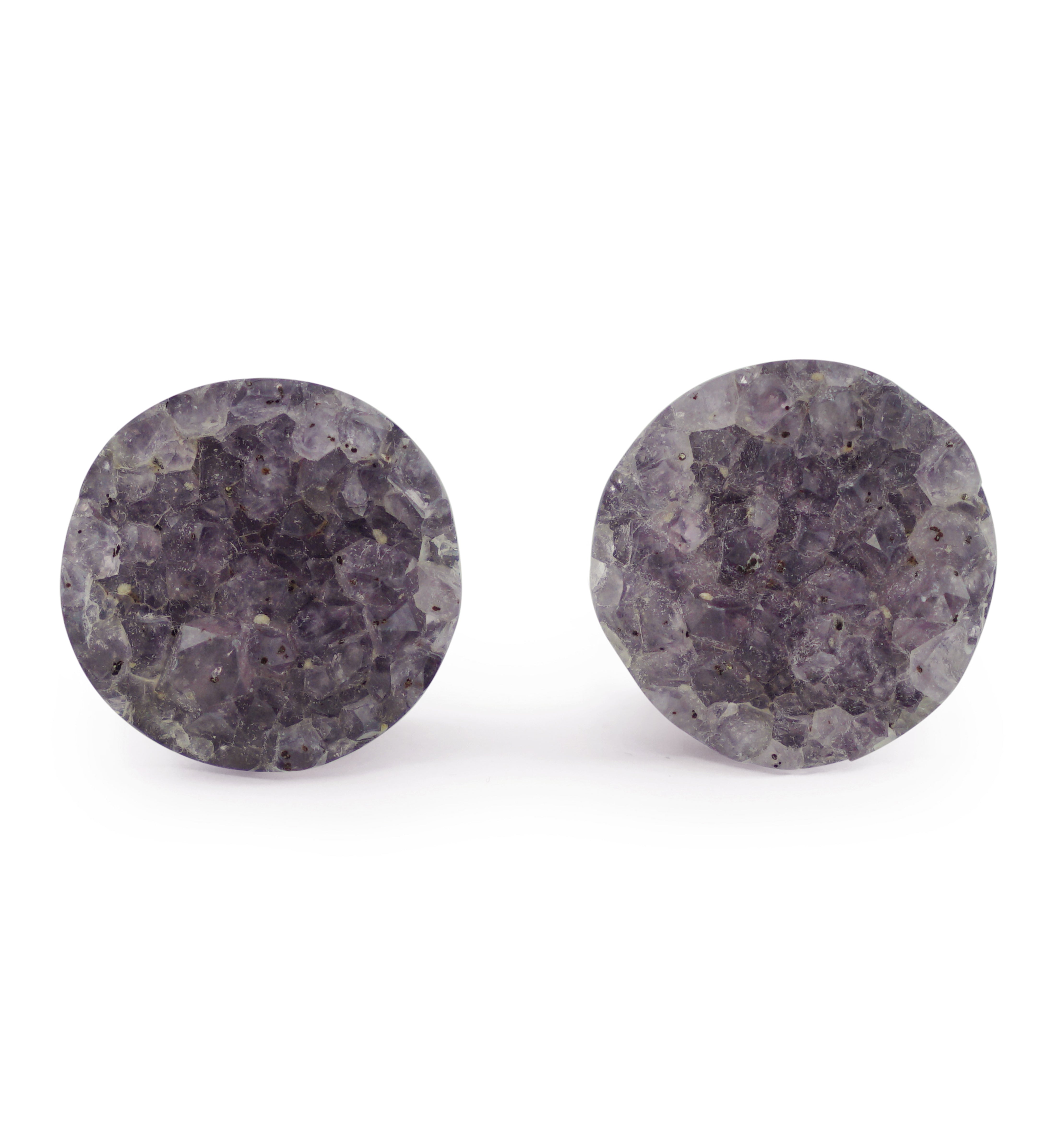 Raw Amethyst Plugs 5/8" (16mm) Version 13