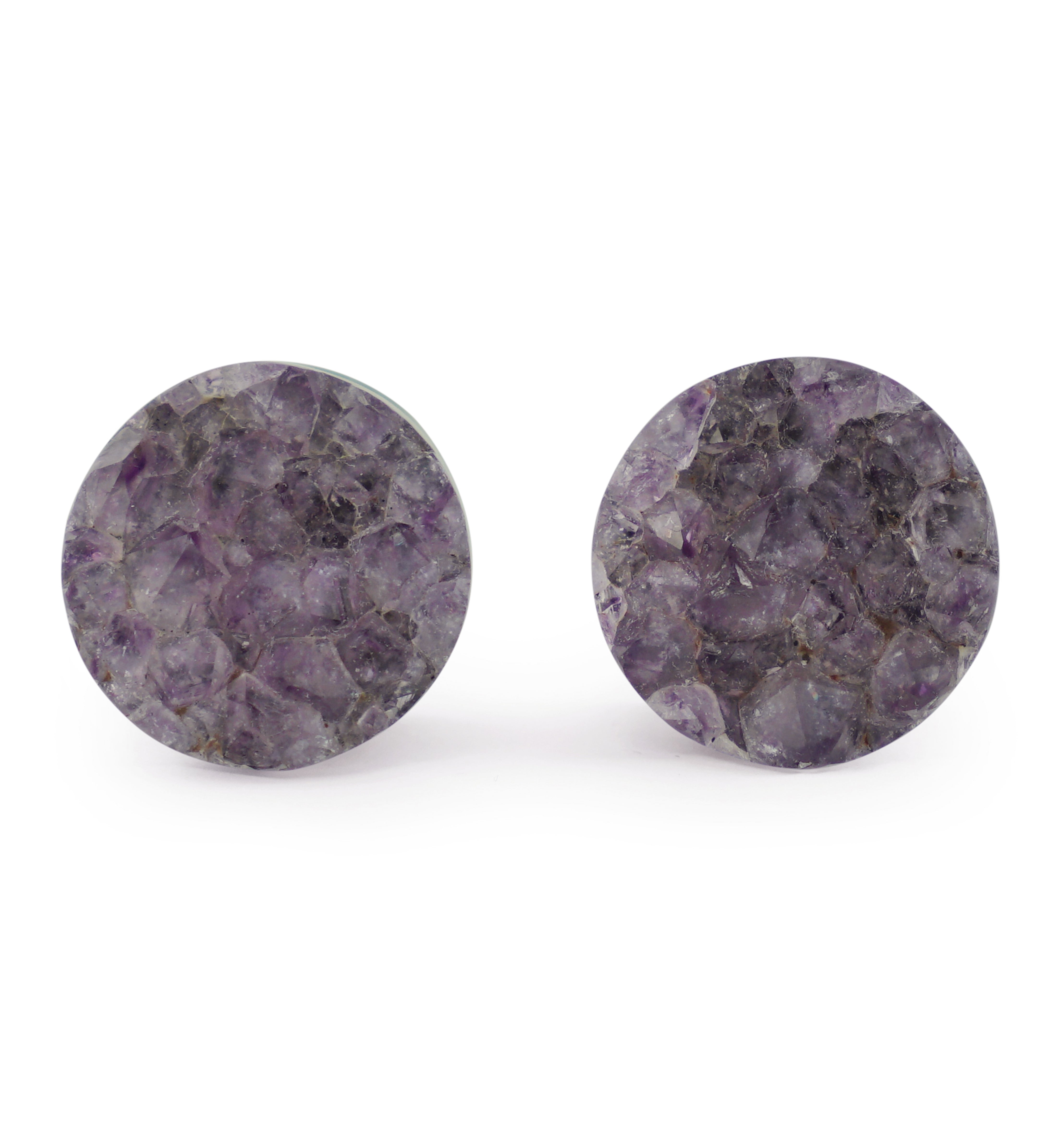 Raw Amethyst Plugs 5/8" (16mm) Version 2