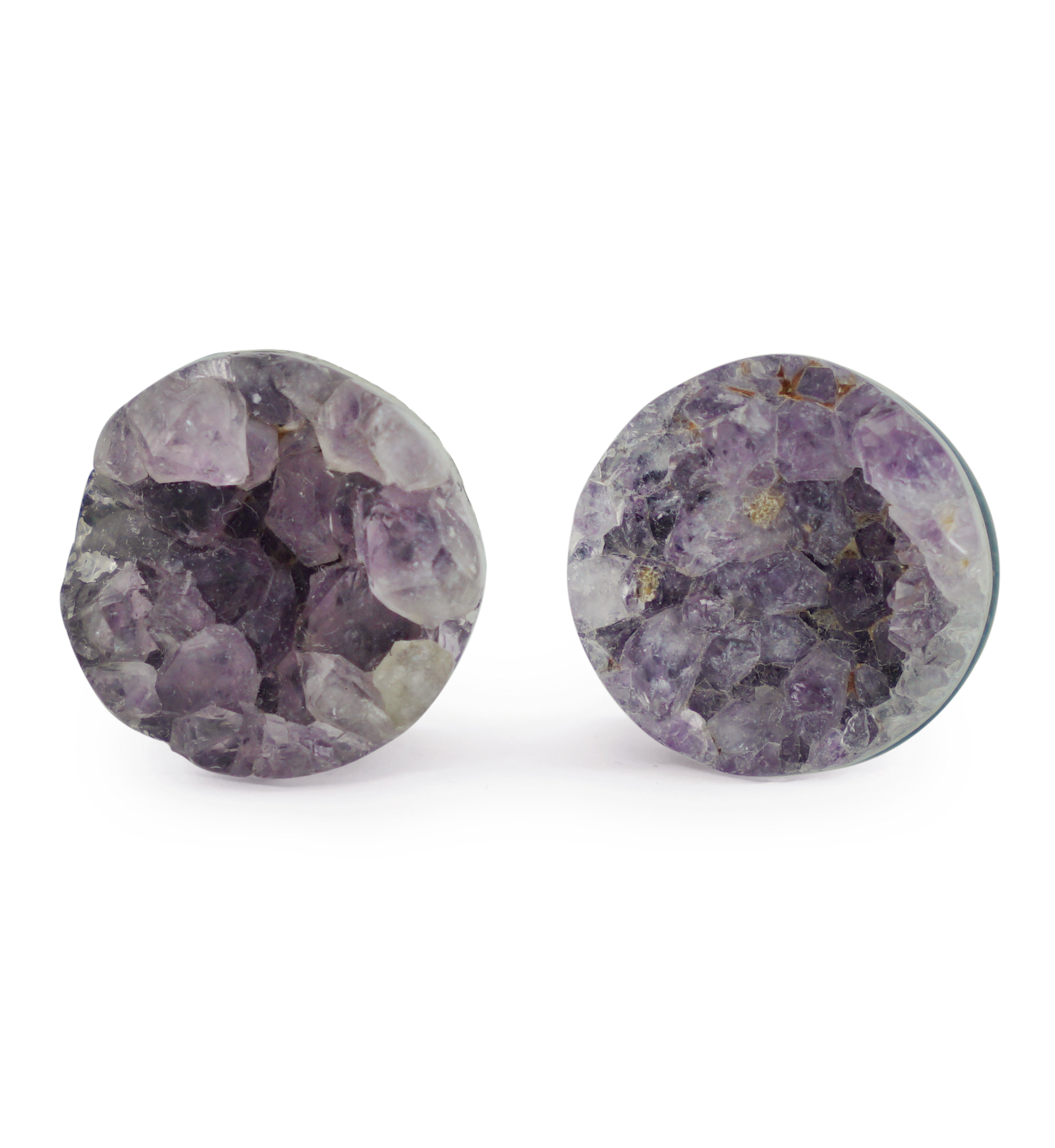 Raw Amethyst Plugs 9/16" (14mm) Version 3