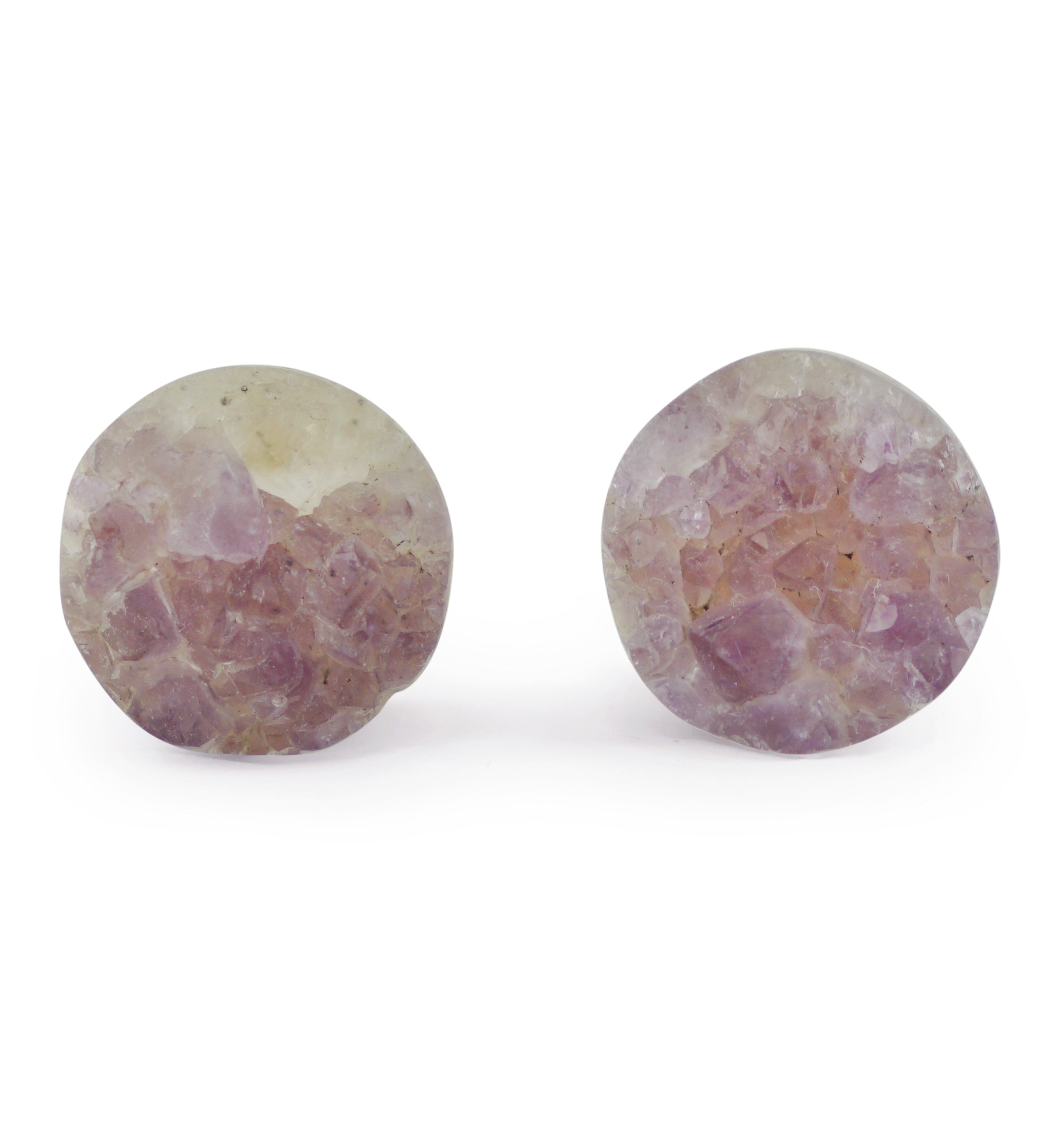 Raw Amethyst Plugs 9/16" (14mm) Version 4