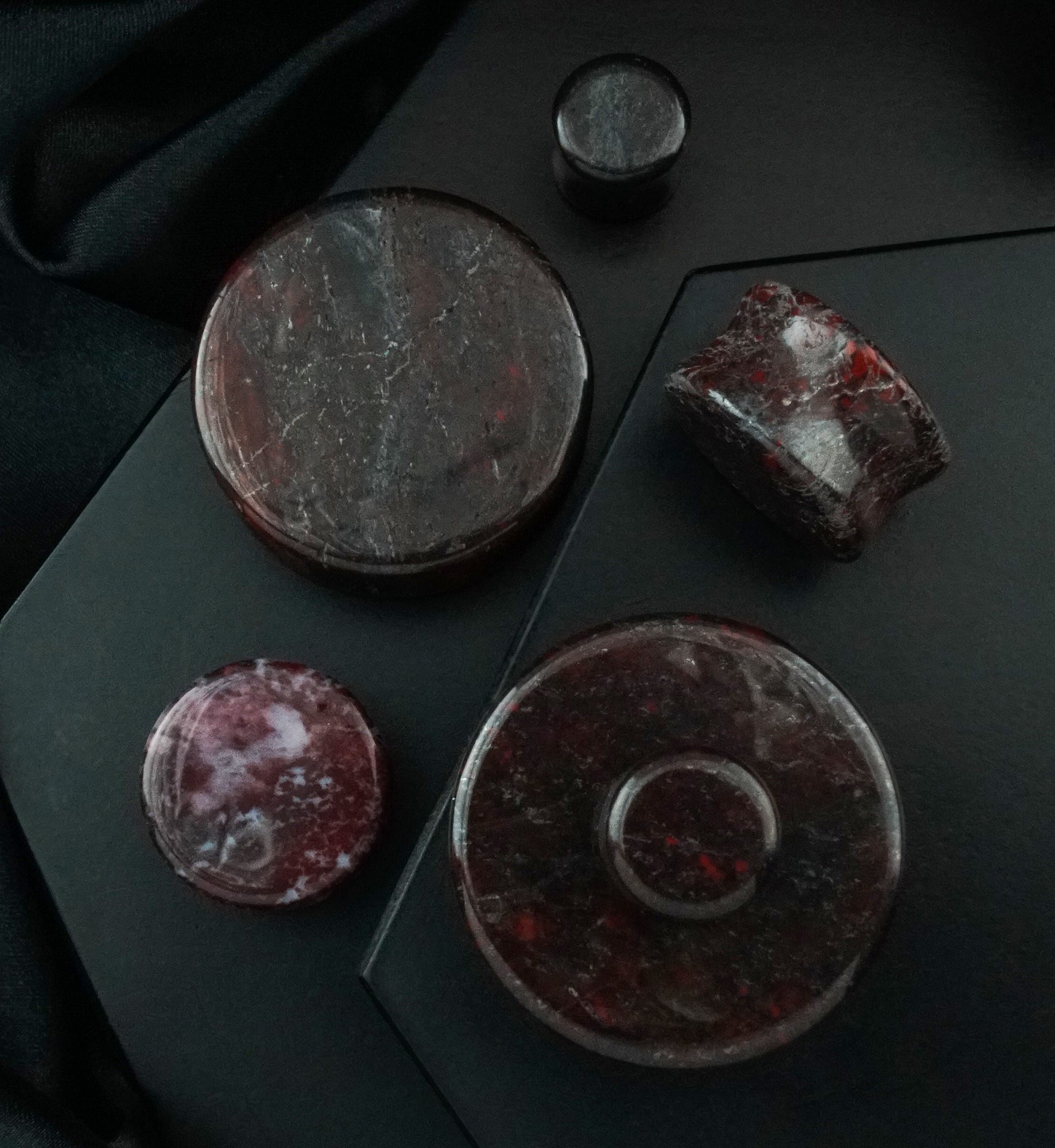 Red Brecciated Jasper Stone Plugs