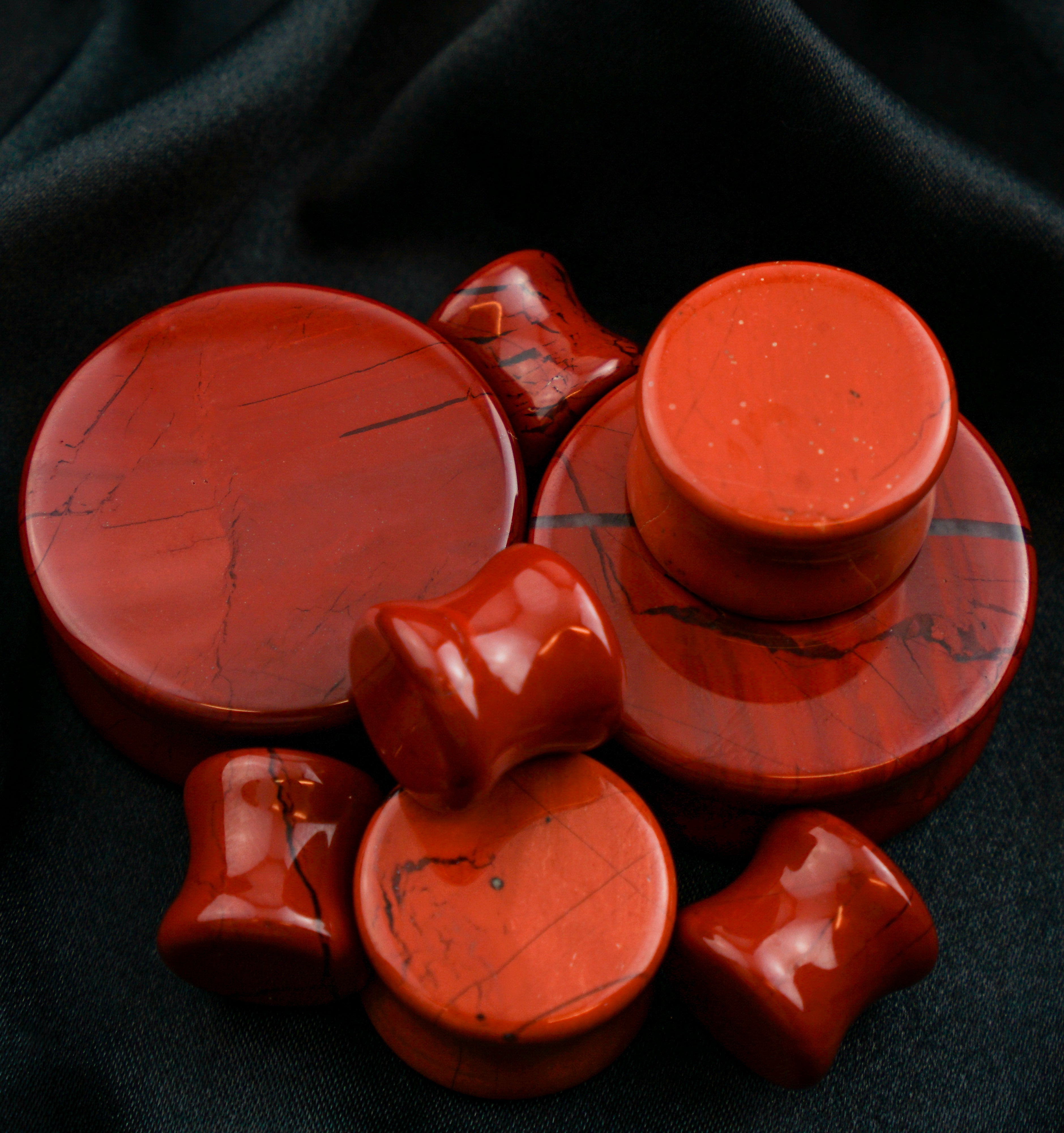 Red Jasper Stone Plugs